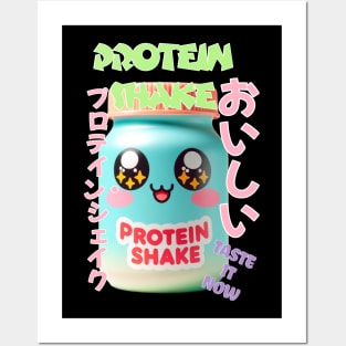 Kawaii Protein Shake Posters and Art